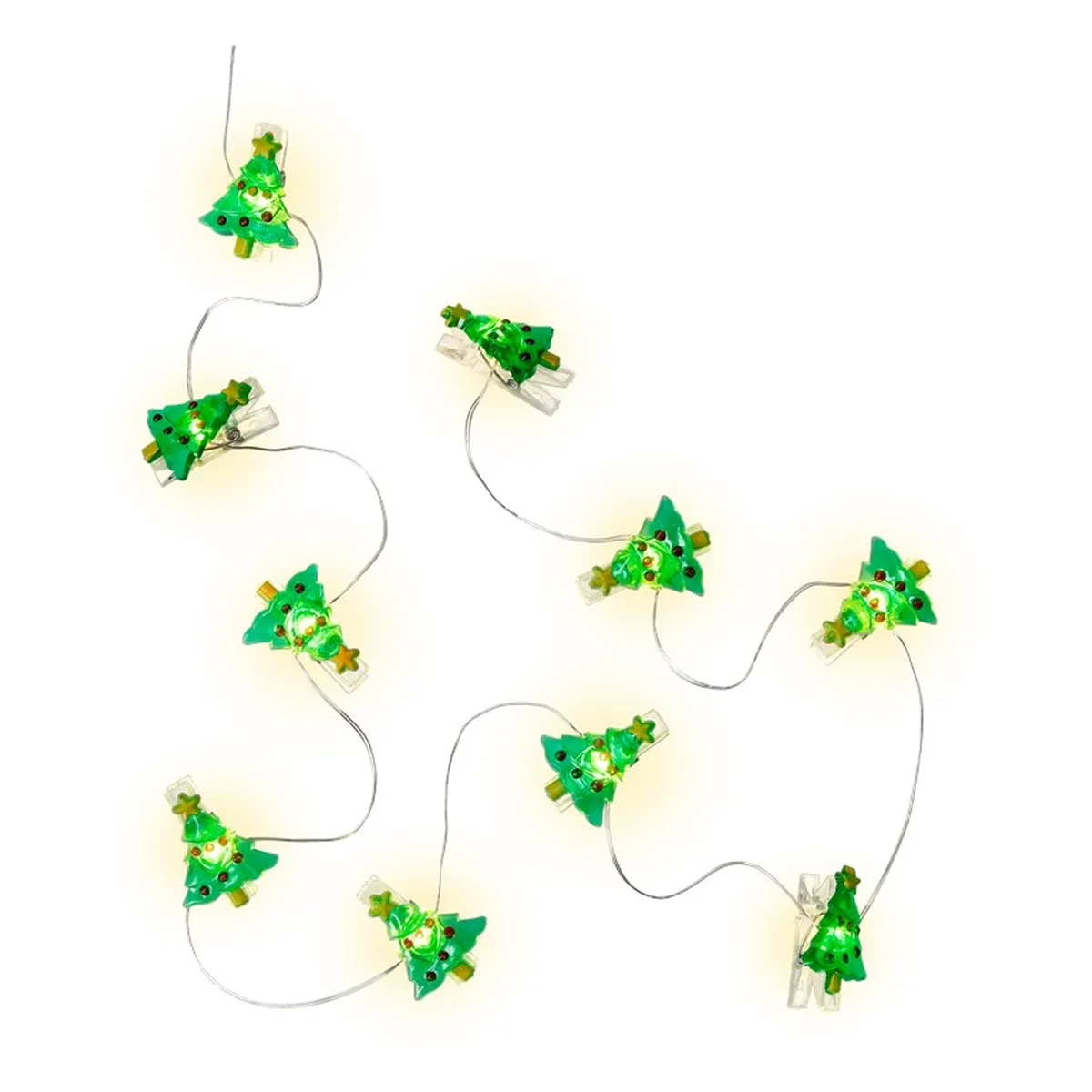 Goobay 10er LED-Fotoclips-Lichterkette “Tannenbaum“