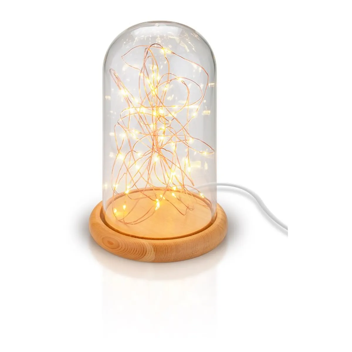 Goobay Glasglocke mit LED-Micro-Lichterkette