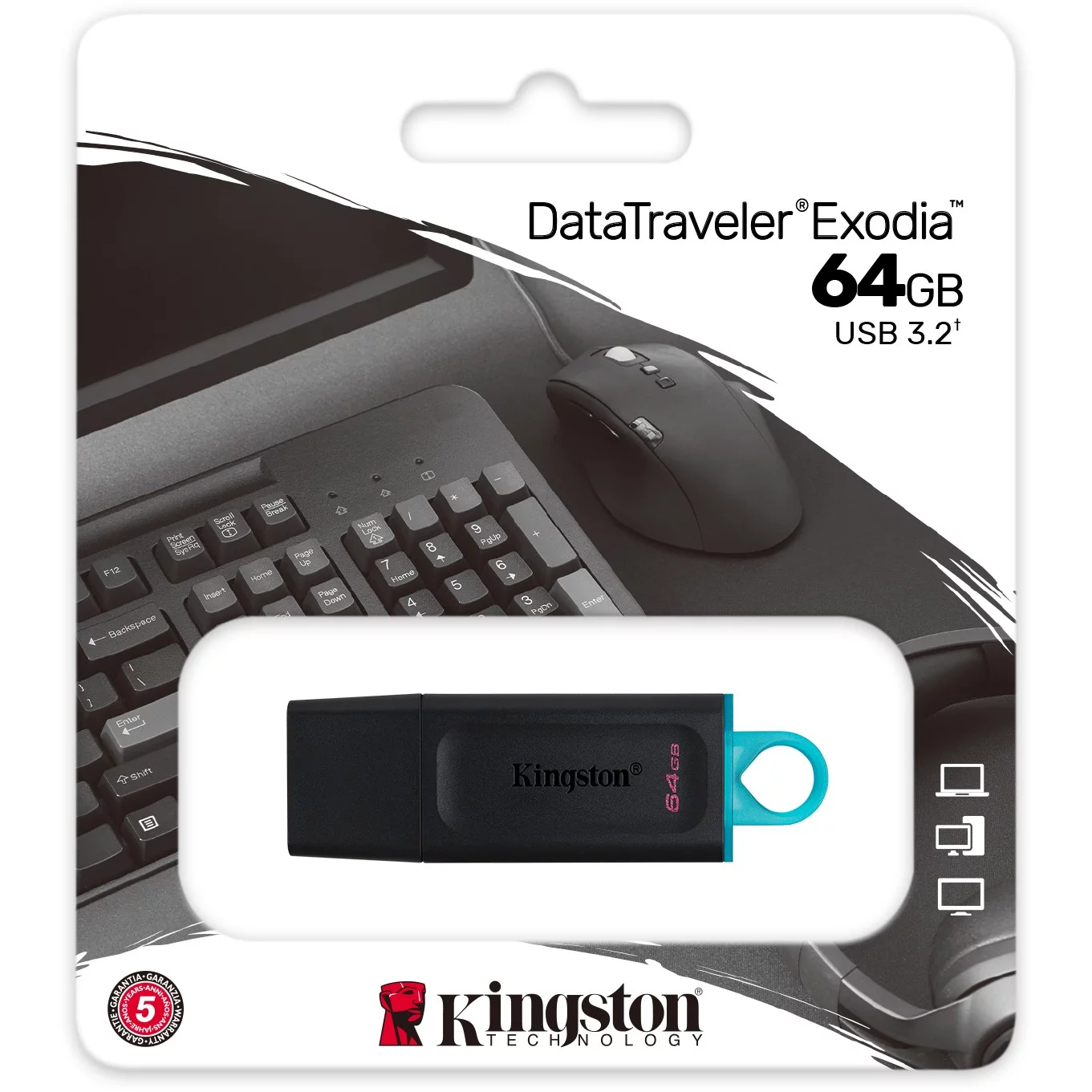 Kingston DataTraveler Exodia USB-Stick 64 GB schwarz