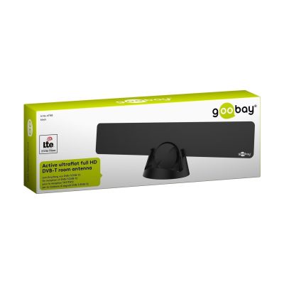Ultraflache Full HD DVB-T2 Zimmerantenne, inkl. LTE/4G Filter