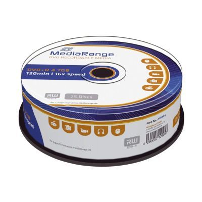 DVD+R - 4.7GB/120Min, 16-fach/Spindel, Packung mit 25 Stück