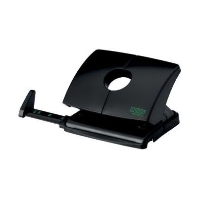 Locher B216 re+new - 16 Blatt, 4-fach Lochung möglich, Anschlagschiene, schwarz