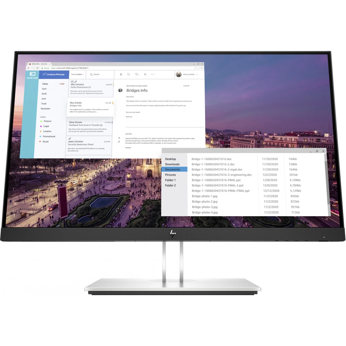 HP E-Series E23 G4 58,4 cm (23 Zoll) 1920 x 1080 Pixel Full HD LCD Schwarz, Silber