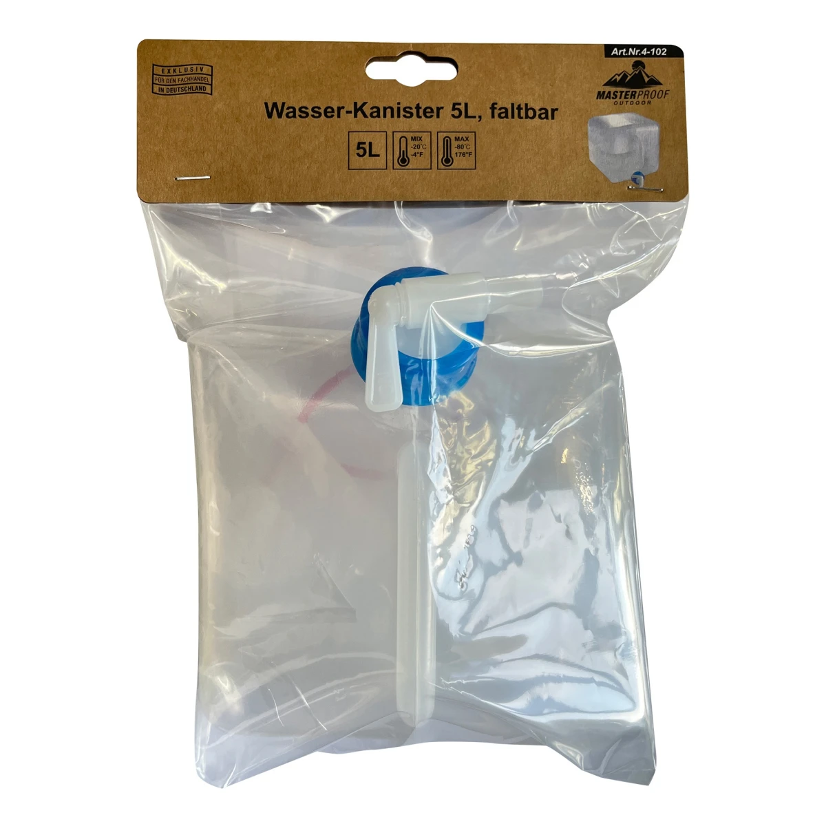 Wasserkanister 5L, faltbar mit Hahn