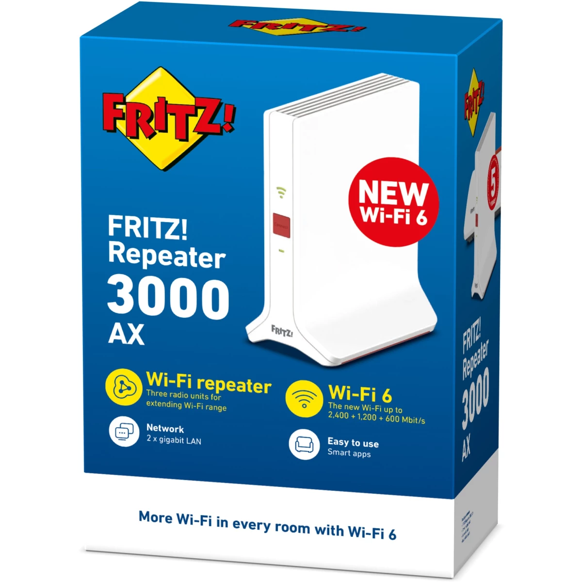 AVM FRITZ!Repeater 3000 AX - Repeater - WLAN 2400 Mbit/s weiß