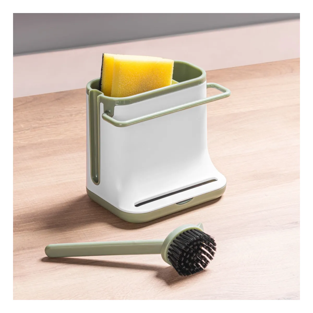 Spülbeckenorganizer mit Bürste  Spülbeckenorganizer mit Bürste