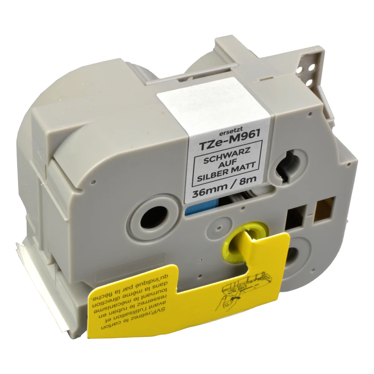 Brother TZE-M961 alternatives Beschriftungsband 'schwarz auf silber-matt' 36mm x 8m - Digital Revolution