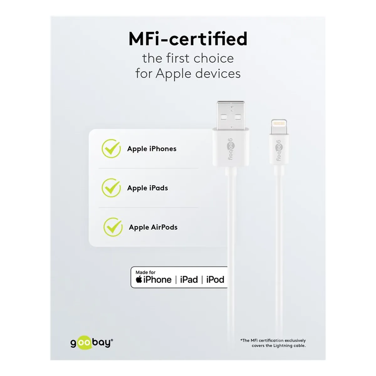 Goobay Apple Lightning Dual Ladeset 2,4 A