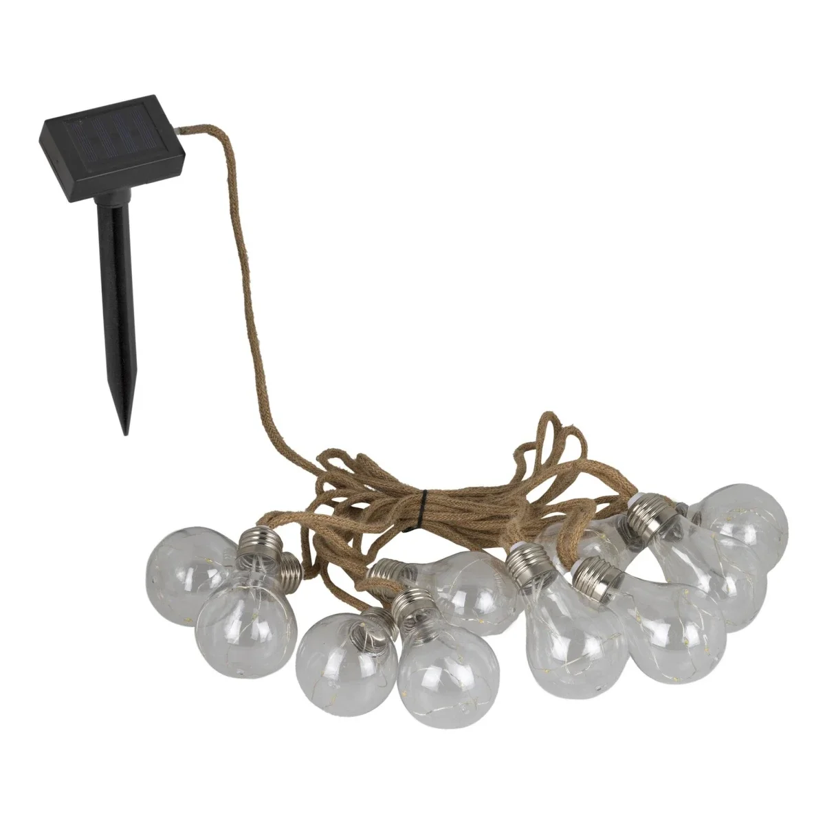 LED Solar Lichterkette mit 10 Glühbirnen
