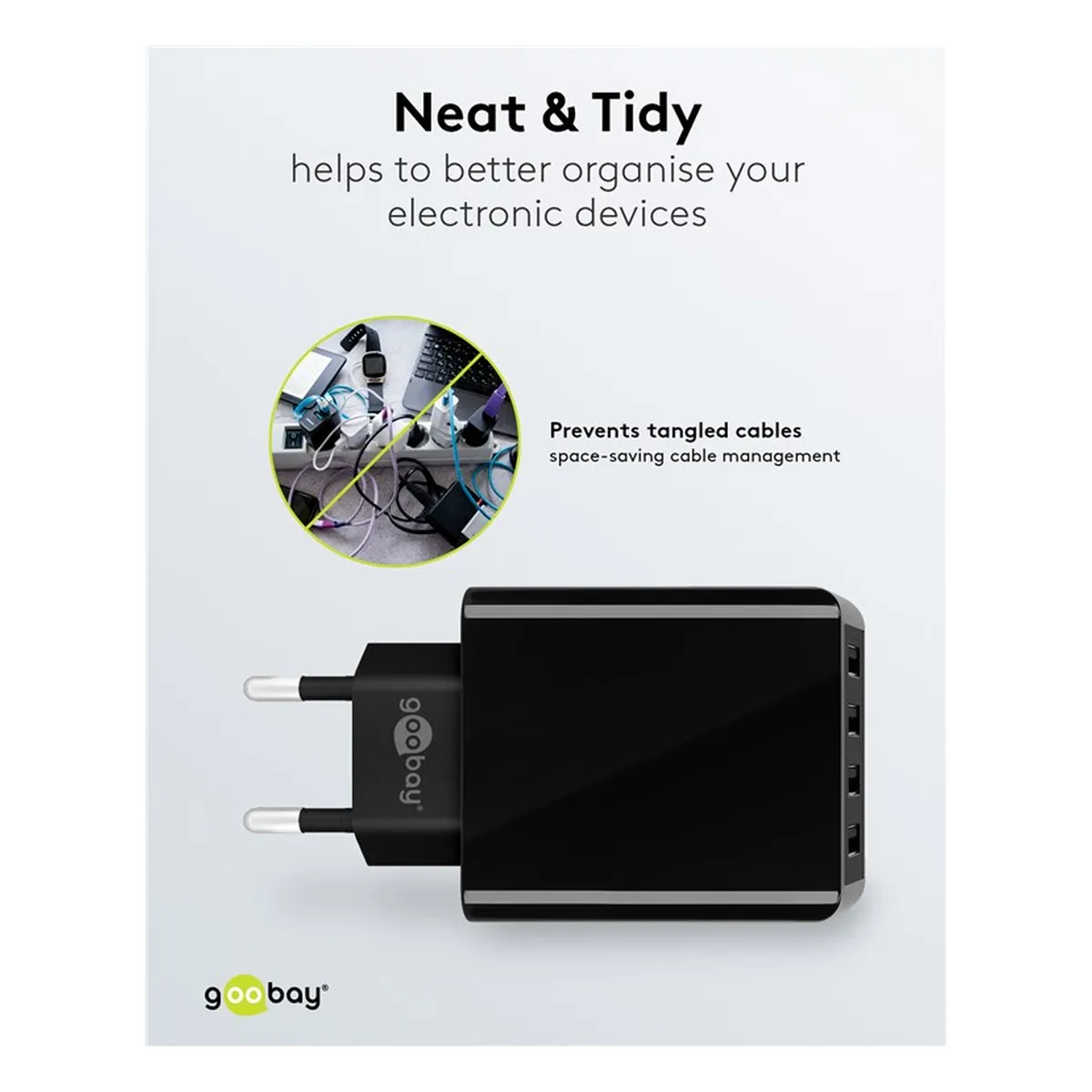 Goobay 4-fach USB-Ladegerät (30W) schwarz