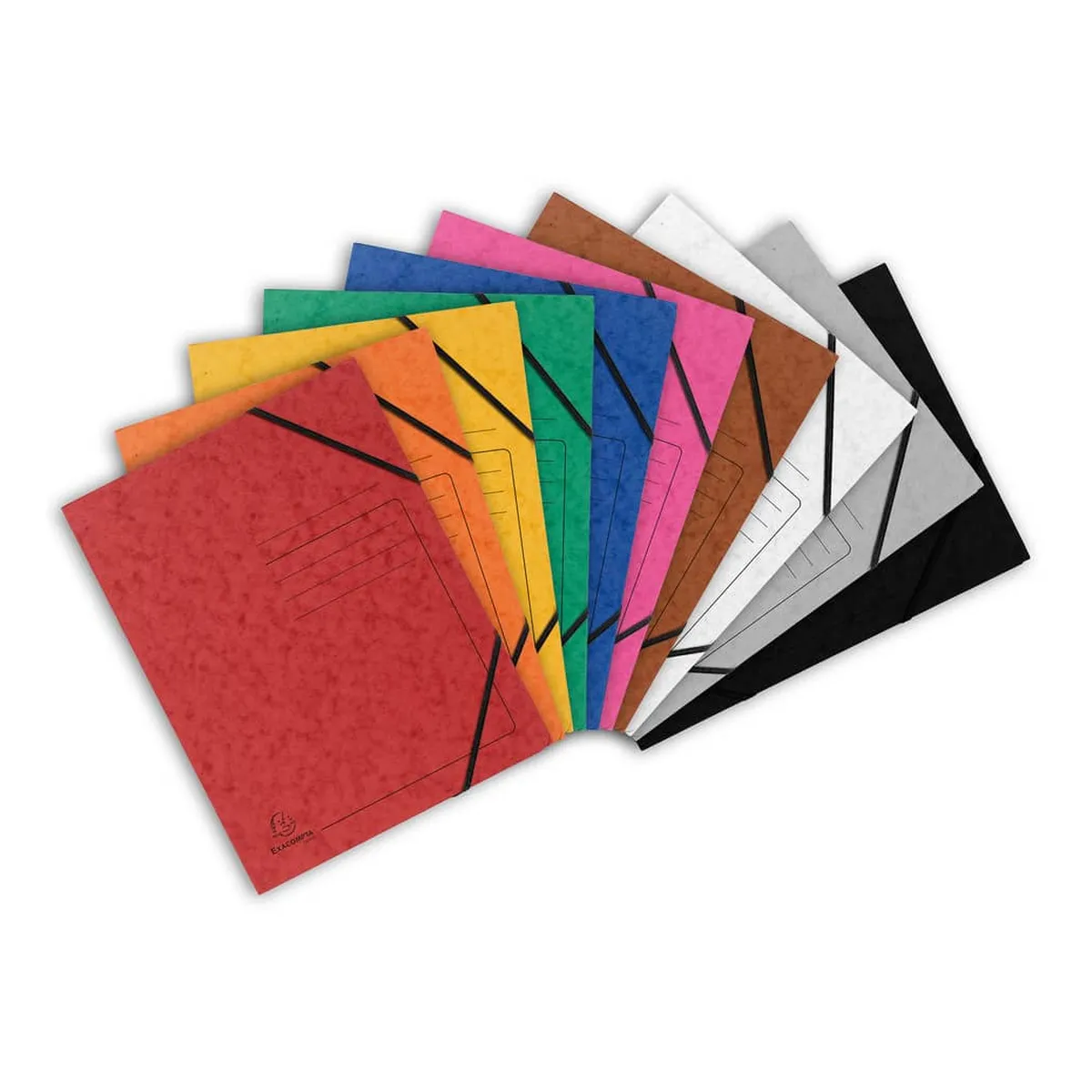 Exacompta Sammelmappe - A4, 355 g/qm, Gummizug, blau