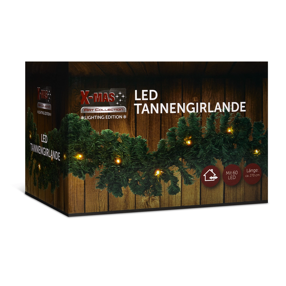 Tannengirlande 60 LED's, 270 cm