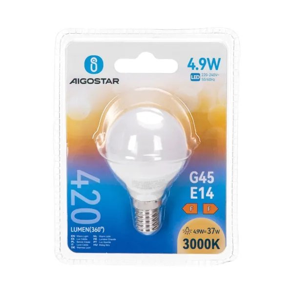 Aigostar LED 'Mini-Globe', 4,9W, E14