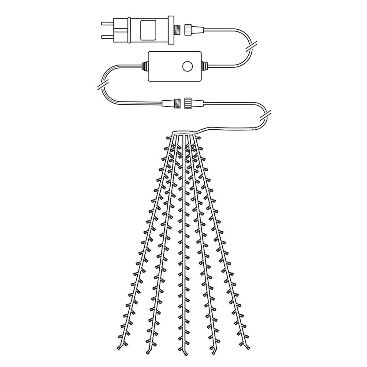 Smarte LED Tannenbaum-Lichterkette, 200 LEDs