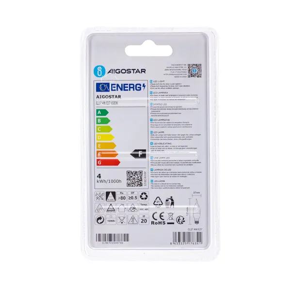Aigostar LED 'Kerze', 4W, E27