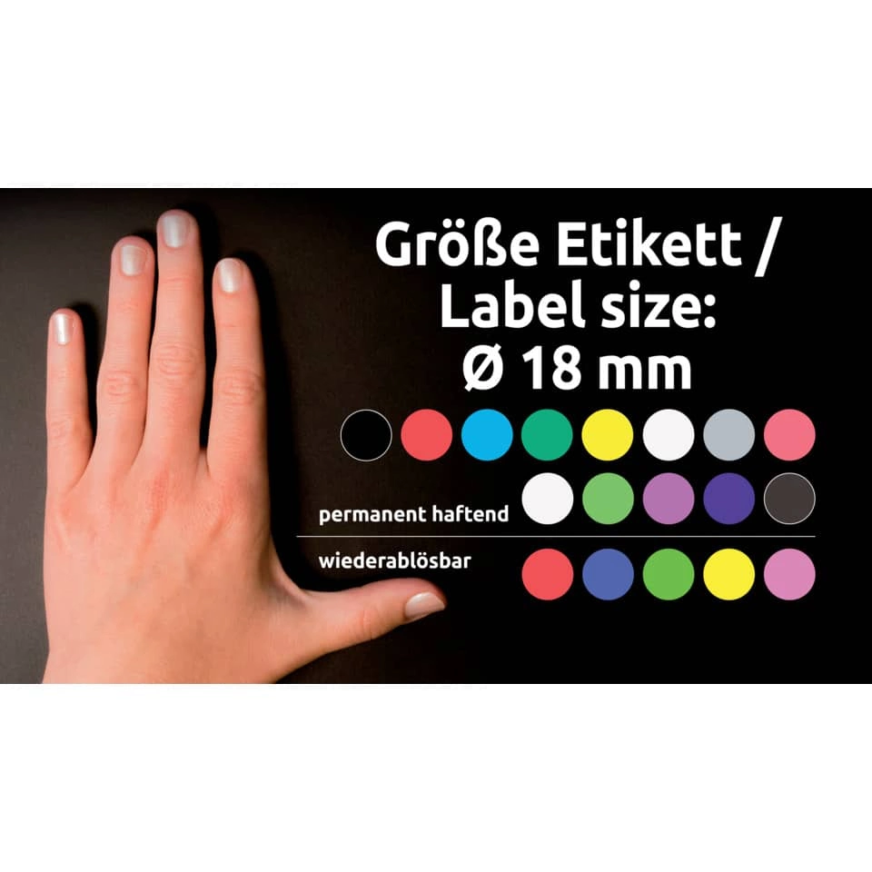Avery Zweckform Markierungspunkte - Ø 18 mm, 4 Blatt/96 Etiketten, rose
