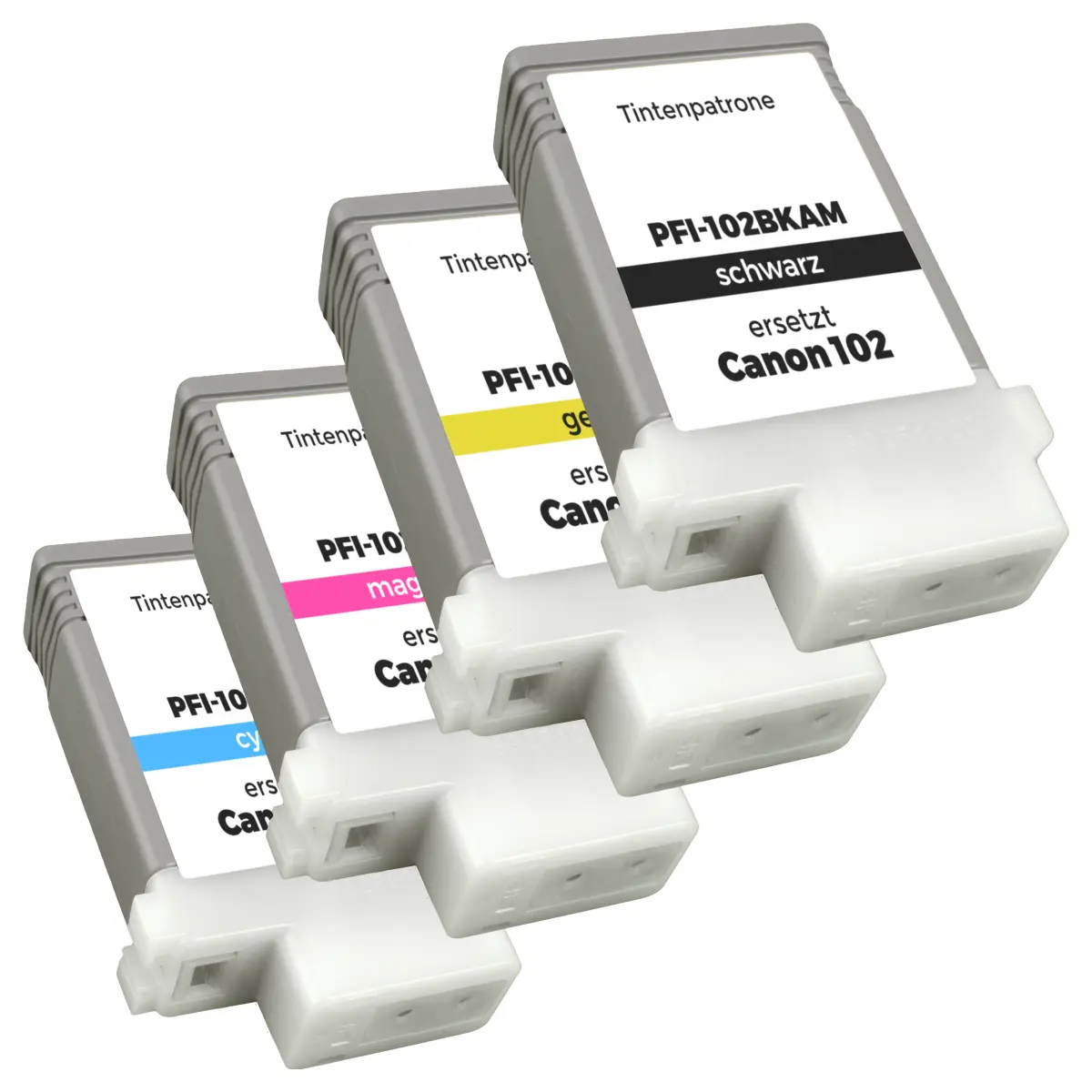 Canon PFI-102+104M - alternatives Patronen MultiPack schwarz cyan magenta gelb 4x 130 ml - Digital Revolution