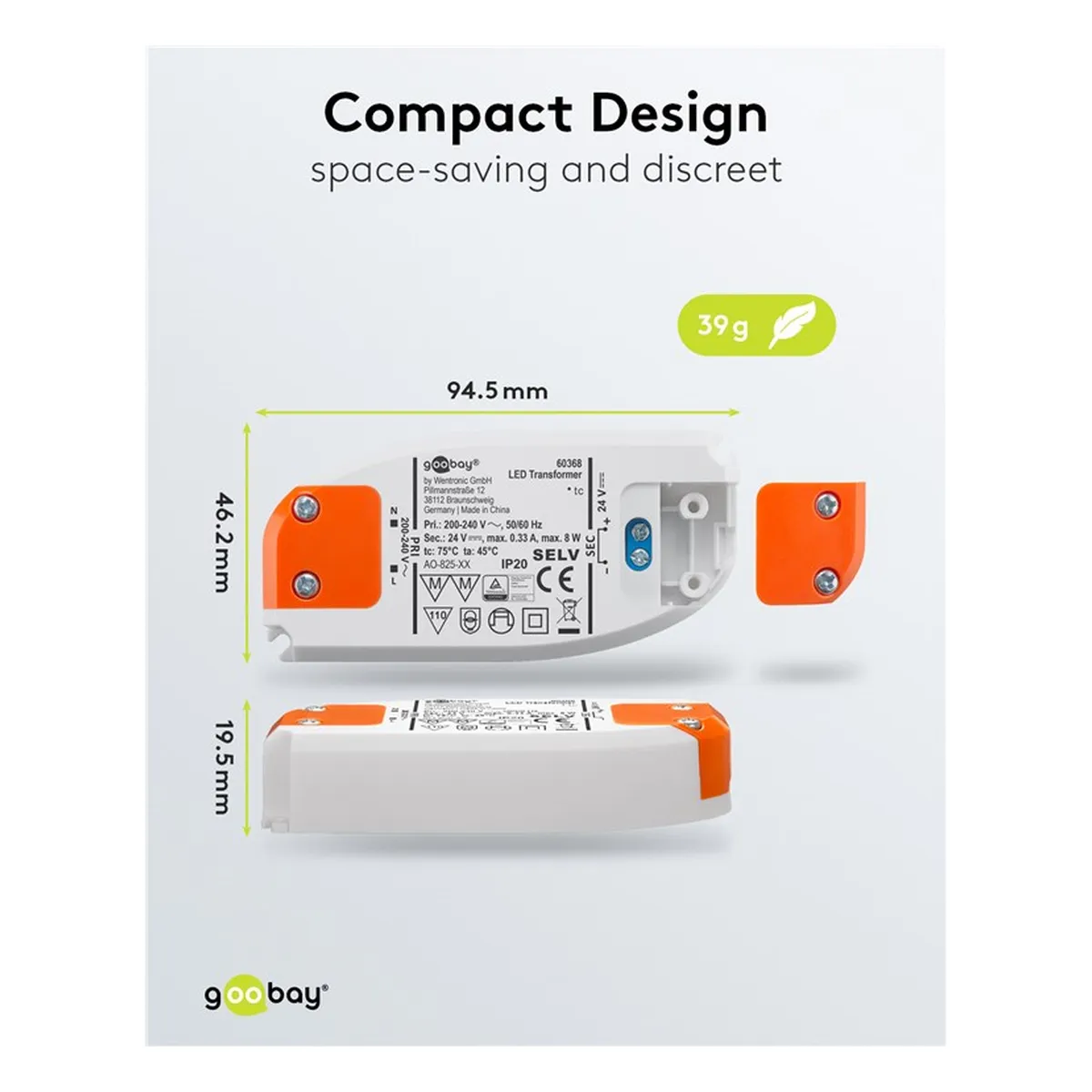 Goobay LED-Trafo 12 V/8 W