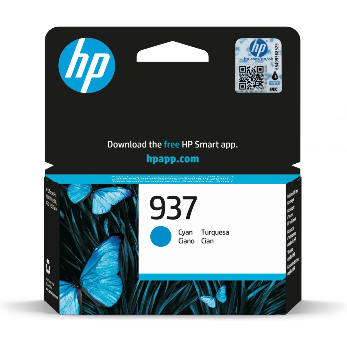 Druckerpatrone HP 937 cyan 800 Seiten (4S6W2NE)
