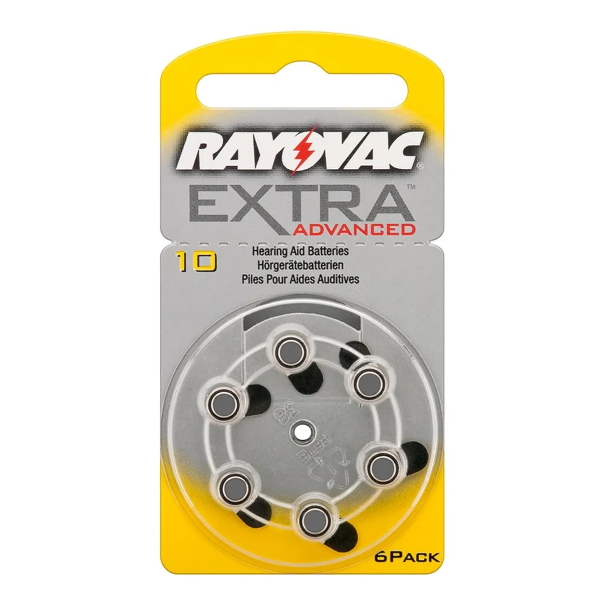 Rayovac Knopfzellen PR70/10A 6 Stück