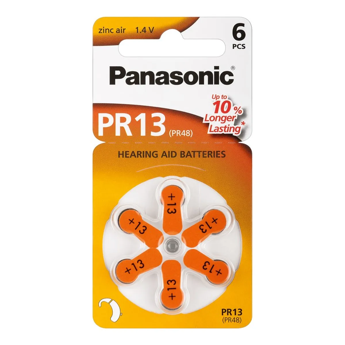 Panasonic Knopfzellen V13/PR48 (PR13) 6 Stück