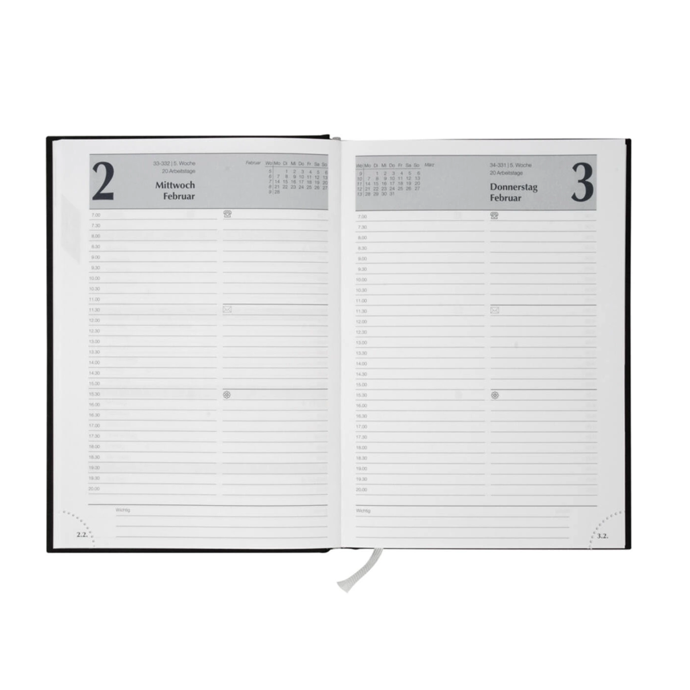 Stylex Buchkalender 2025 bordeaux 400 Seiten