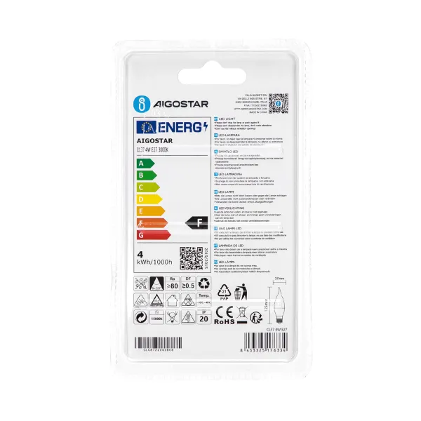 Aigostar LED 'Kerze', 4W, E27